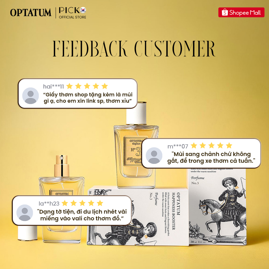 Optatum 5 Tờ Giấy Thơm SCENTED PAPER No.3 Happiness Booster Hương thơm quyến rũ