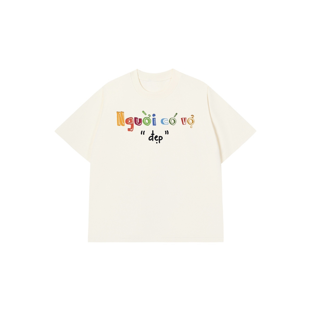 Áo Vớ Vẩn Vui Tươi REDLABEL Áo Thun NGƯỜI CÓ VỢ ĐẸP Cotton 100% Oversize Nam Nữ TS69