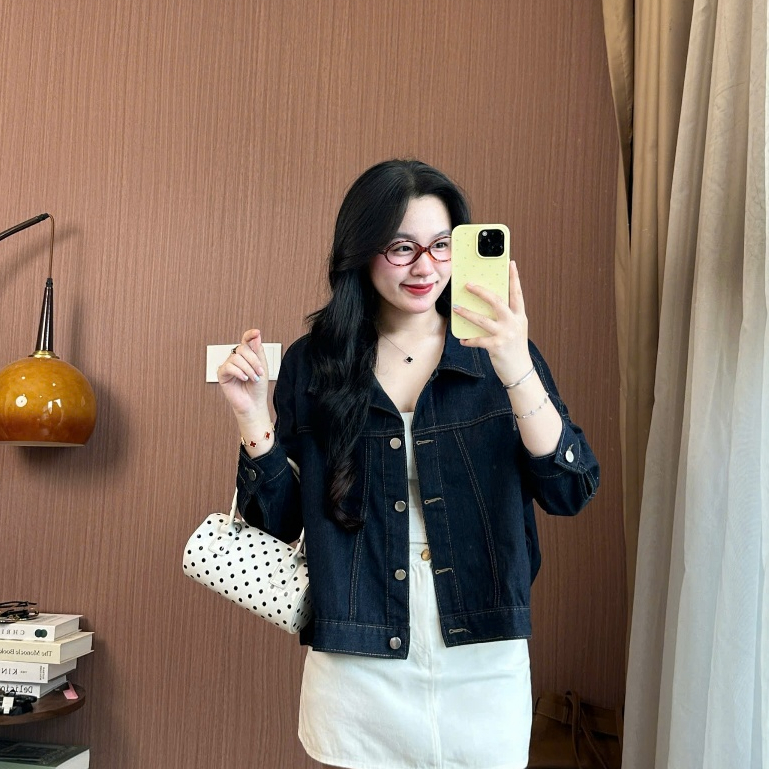 Áo khoác jean denim bò Joolate phong cách ulzzang khoác nắng, khoác ngoài