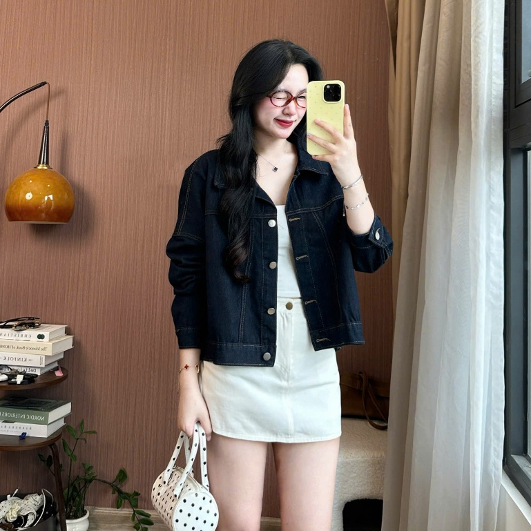 Áo khoác jean denim bò Joolate phong cách ulzzang khoác nắng, khoác ngoài