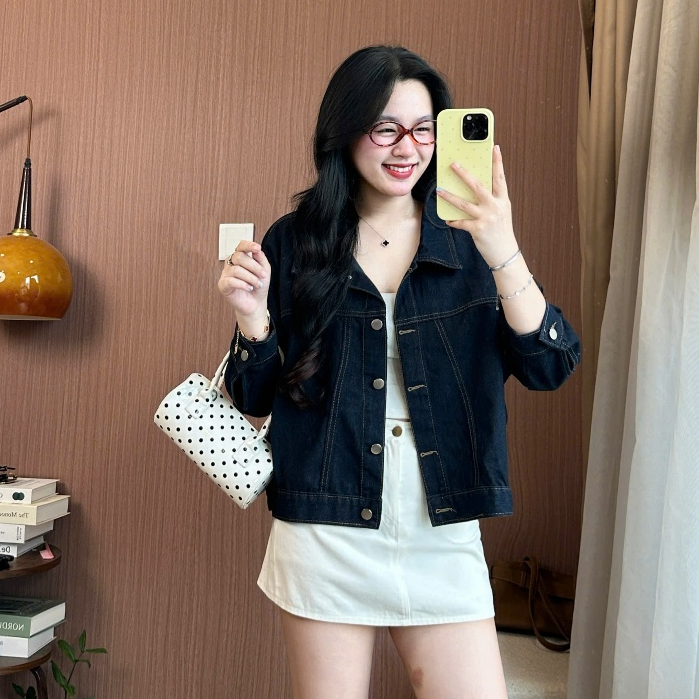 Áo khoác jean denim bò Joolate phong cách ulzzang khoác nắng, khoác ngoài