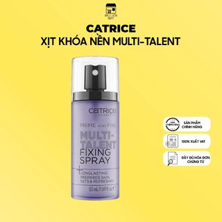 Xịt Khóa Nền Catrice Prime And Fine Multitalent Fixing Spray Giúp Giữ Ẩm (50ml)