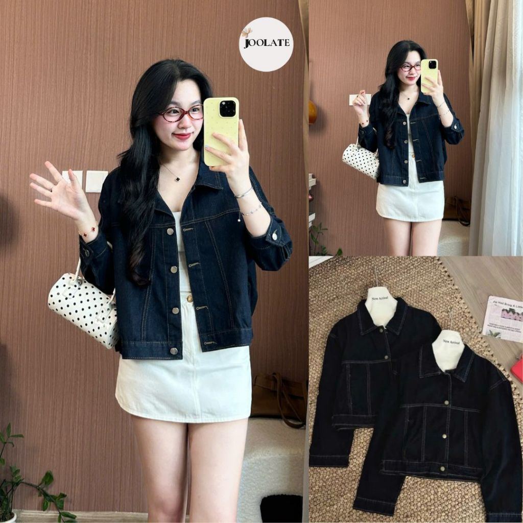 Áo khoác jean denim bò Joolate phong cách ulzzang khoác nắng, khoác ngoài