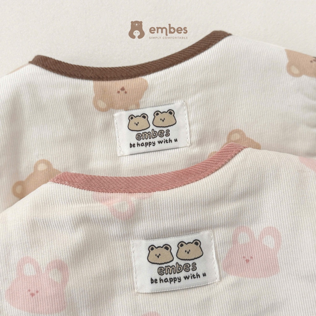 [New Collection] Áo Gile Cho Bé Embes, Áo Gile Hai Mặt Phao Và Nỉ Lông Dày Dặn Cho Bé Size Từ 8-18Kg