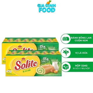 Bánh Solite lá dứa/ bơ sữa/ dâu 324g Hộp 18 Gói