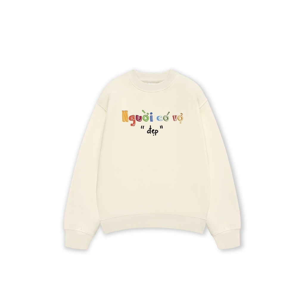 Áo Vớ Vẩn Vui Tươi REDLABEL Áo Sweater NGƯỜI CÓ VỢ ĐẸP Áo Sweatshirt Nỉ Oversize Nam Nữ SWT39