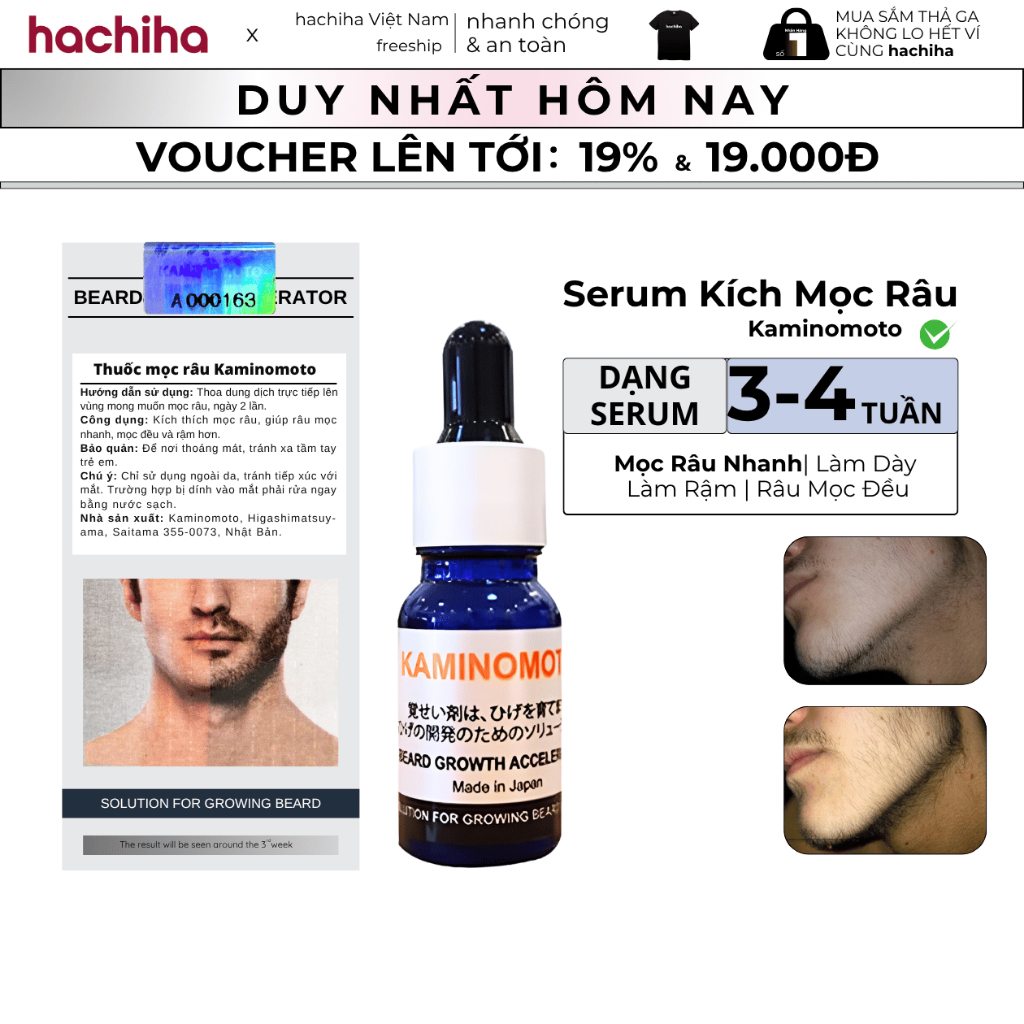 Serum Kích Mọc Râu Nhật Bản Kaminomoto 10ml - Thuốc Mọc Râu Quai Nón ...