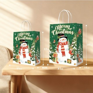 Túi Giấy Có Quai Đựng Đồ Tiện Lợi Thân Thiện Môi Trường Túi Quà Tặng Giáng Sinh Noel 21x11x25cm