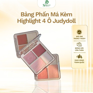 [JUDY 04] Bảng Phấn Má Kèm Highlight 4 Ô Judydoll – Phấn Mịn, Highlight Lấp Lánh (Tặng 1 Mặt Nạ Hoa Quả)