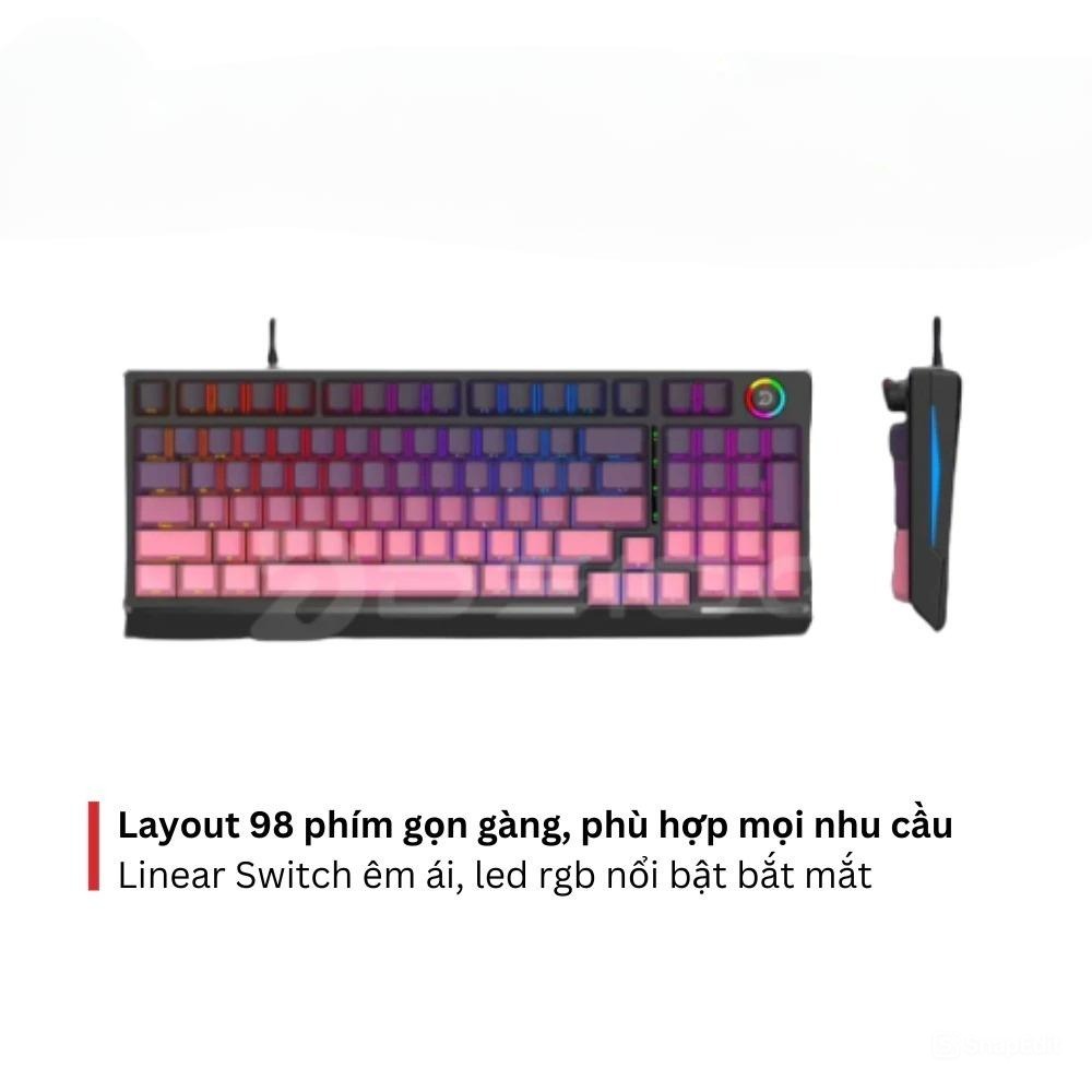 [Top Value] Bàn phím cơ gaming Deiog AK98 led rgb 98 phím linear switch ...