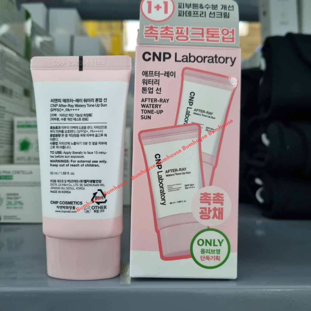 Kem chống nắng nâng tone CNP Laboratory After-Ray Watery Tone Up Sun 50ml Dành cho da khô (Hồng nhạt)
