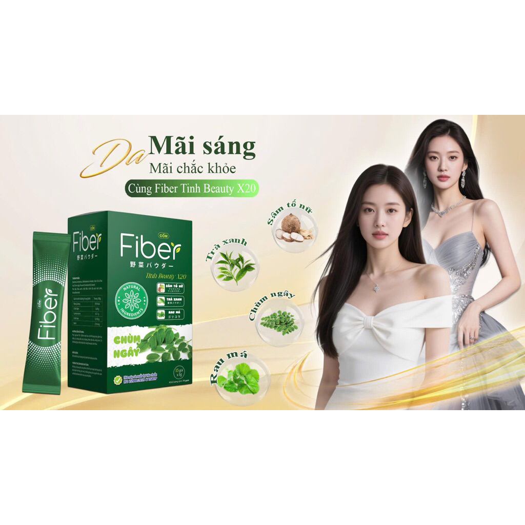 Combo 5 Hộp Fiber-T Collagen TINH-X20 Plus - Collagen trắng da Hàn quốc