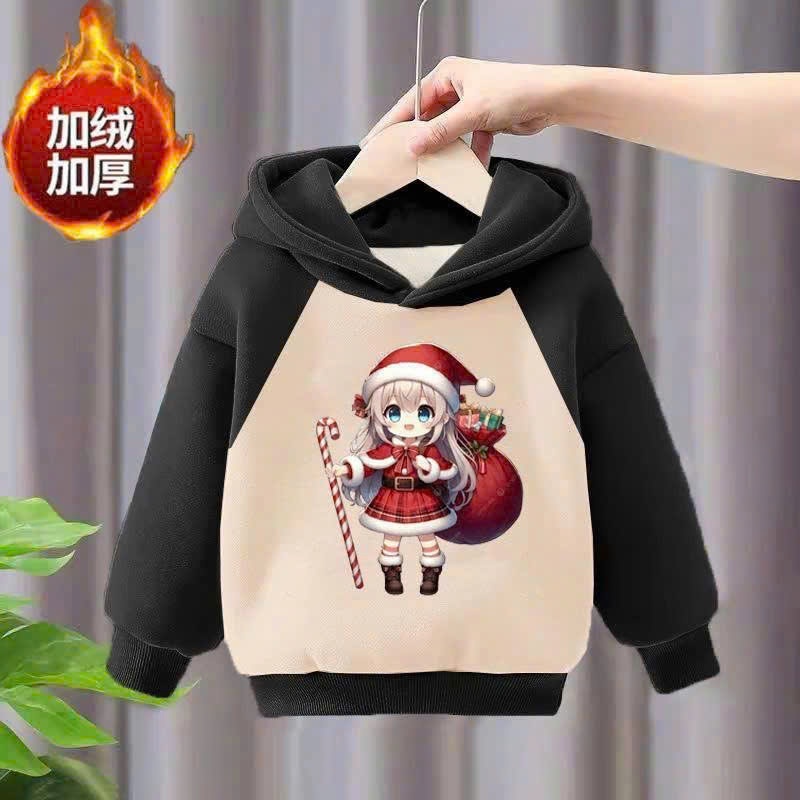 ( COMBO 2-3 ÁO ) ÁO NỈ HOODIE BÉ GÁI MẪU NOEL SZ 14 - 42 KG CHẤT NỈ DÀY DẶN ẤM ÁP