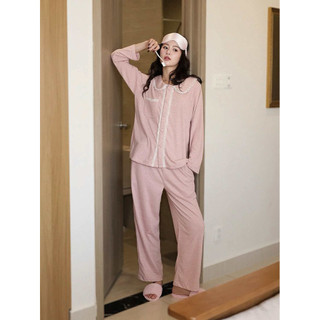 𝗛𝗮̀𝗻𝗴 𝗰𝗵𝗶́𝗻𝗵 𝗵𝗮̃𝗻𝗴 Set Đồ Ngủ mặc nhà pyjama nữ lông thỏ phối ren form rộng cao cấp O.N WORKSHOP