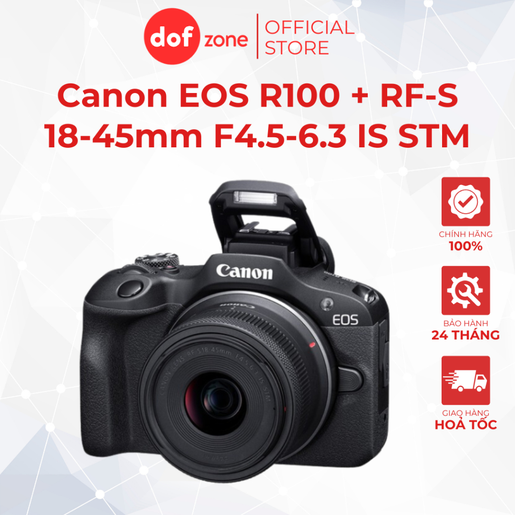 Máy ảnh Canon EOS R100 + Kit 18-45mm - Hàng chính hãng bh 24 tháng ...