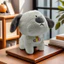 Gấu Thú Bông Chó Cún Puppy Đeo Yếm BABY Ngố Vô Tri Thông Thái Nâu Trắng Xám Quà Tặng Độc Đáo Lông Xù Mềm Mịn Dễ Thương