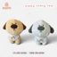 Gấu Thú Bông Chó Cún Puppy Đeo Yếm BABY Ngố Vô Tri Thông Thái Nâu Trắng Xám Quà Tặng Độc Đáo Lông Xù Mềm Mịn Dễ Thương