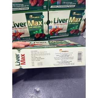 Tăng cường chức năng gan - Liver Max hộp 60 viên - Bảo vệ tế bào gan, thanh nhiệt, giải độc