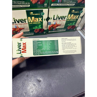 Tăng cường chức năng gan - Liver Max hộp 60 viên - Bảo vệ tế bào gan, thanh nhiệt, giải độc