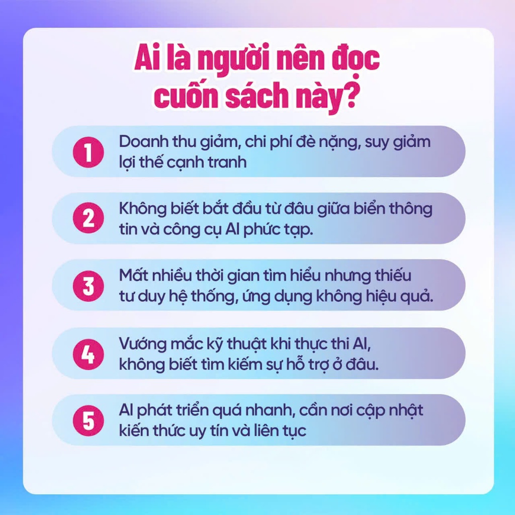 Sách AI 9 Ngày Yêu – Lộ Trình Hệ Thống Hóa Tư Duy & Thực Hành Công Cụ AI Tăng Hiệu Suất Công Việc