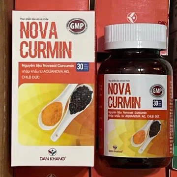 Hộp 30 viên uống nghệ Nova curmin bảo vệ niêm mạc dạ dày ngừa viêm nét dạ dày tá tràng hiệu quả