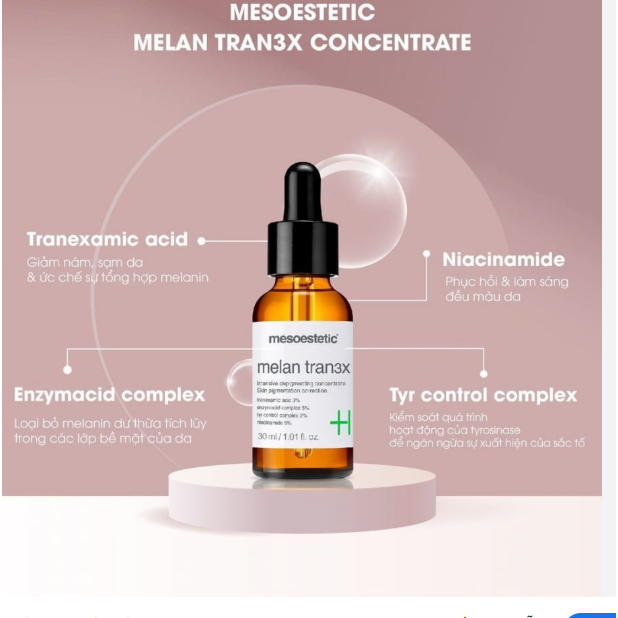 Serum giảm nám chuyên sâu Mesoestetic Melan Tran3x