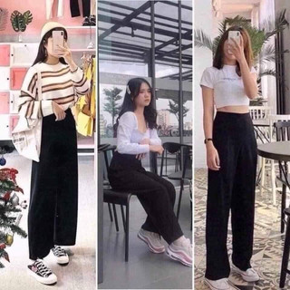 quần chun ống rộng dễ mặc