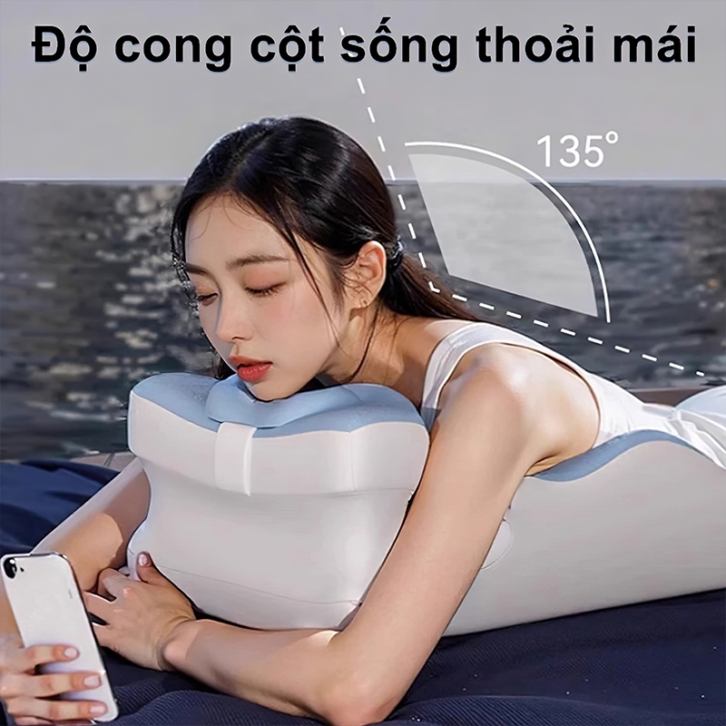 LUMOO Gối công thái học Phù hợp với đường cong cột sống gối tựa đầu giường