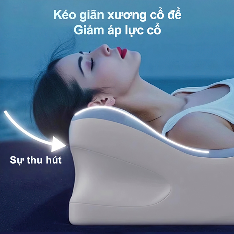 LUMOO Gối công thái học Phù hợp với đường cong cột sống gối tựa đầu giường