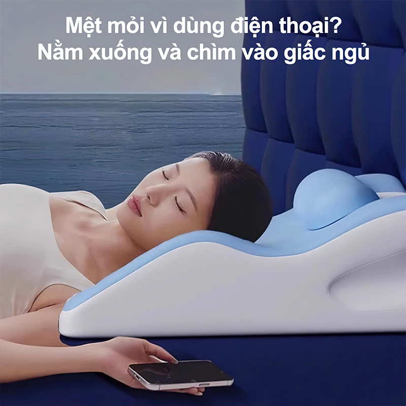 LUMOO Gối công thái học Phù hợp với đường cong cột sống gối tựa đầu giường