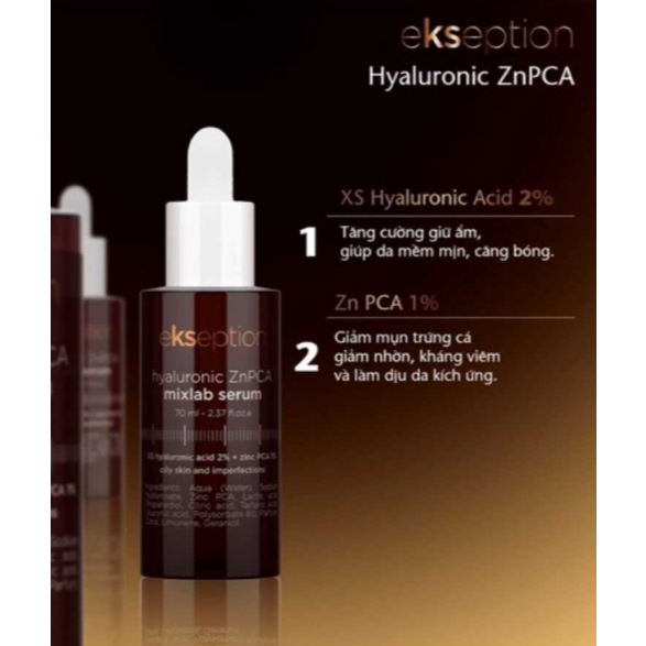 [ĐẠI LÝ CHÍNH HÃNG] Serum kẽm Ekseption Zn PCA kiểm soát dầu nhờn và giảm mụn 75ml