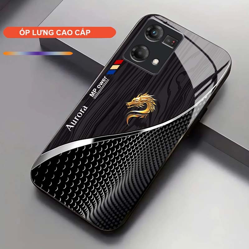 Ốp Lưng cho OPPO RENO 7 4G/ RENO 8 4G Cao Cấp – Thiết Kế Rồng Vàng May Mắn, Sang Trọng, Chống Trầy, Bền Đẹp