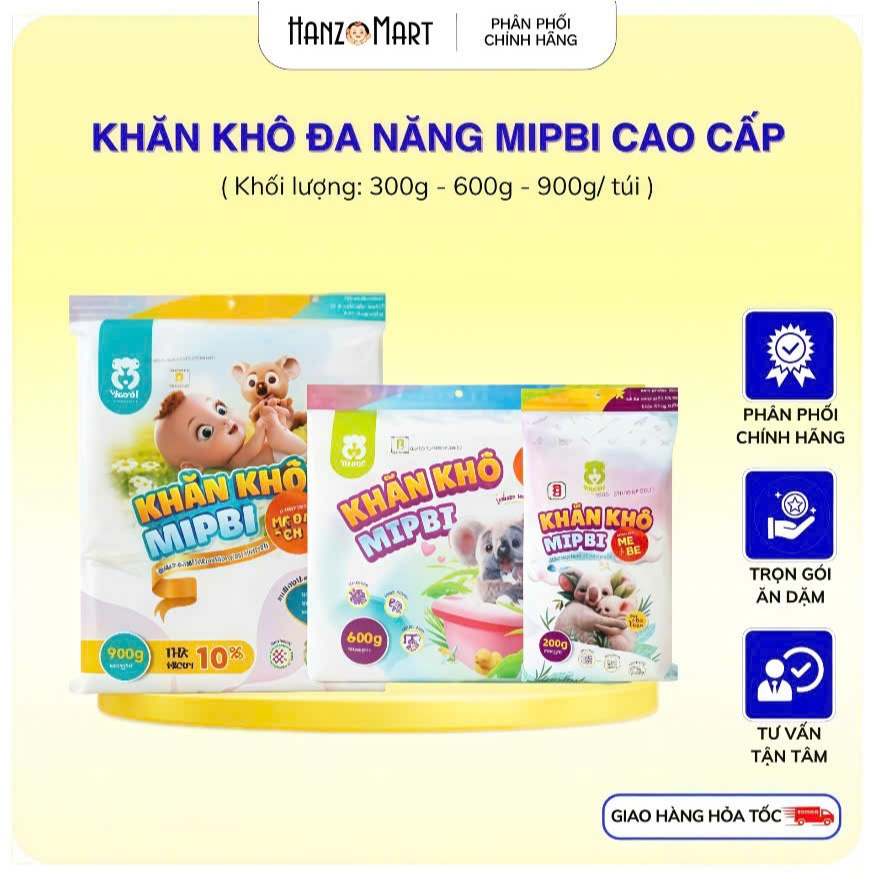 Khăn vải khô đa năng cao cấp Mipbi 260g / 300g / 400g / 500g / 600g / 900g