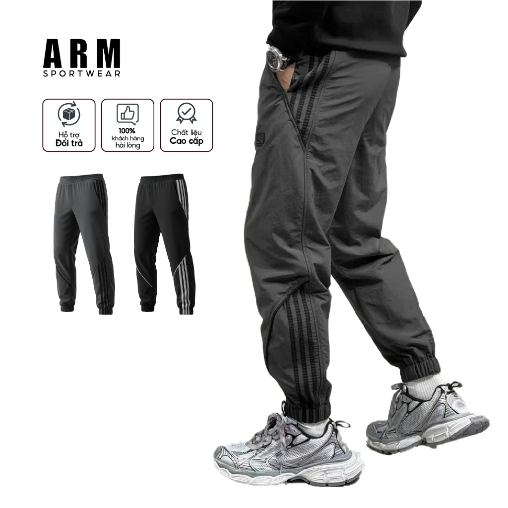 Quần Jogger Thể Thao Nam WIND ACTIVE ARM Vải Gió Mềm Chống Nhăn Cạp Chun Thoải Mái