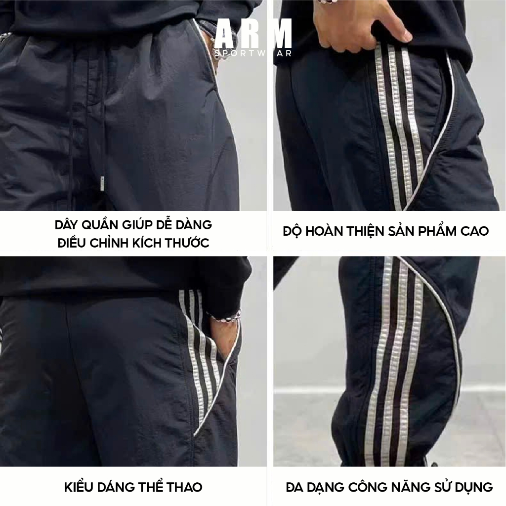 Quần Jogger Thể Thao Nam WIND ACTIVE ARM Vải Gió Mềm Chống Nhăn Cạp Chun Thoải Mái