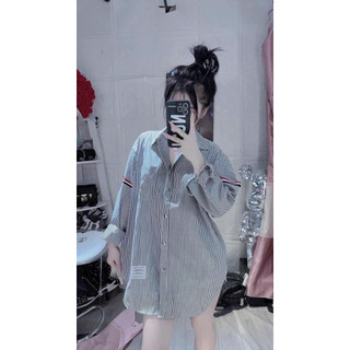 áo sơ mi chạy sọc dài tay