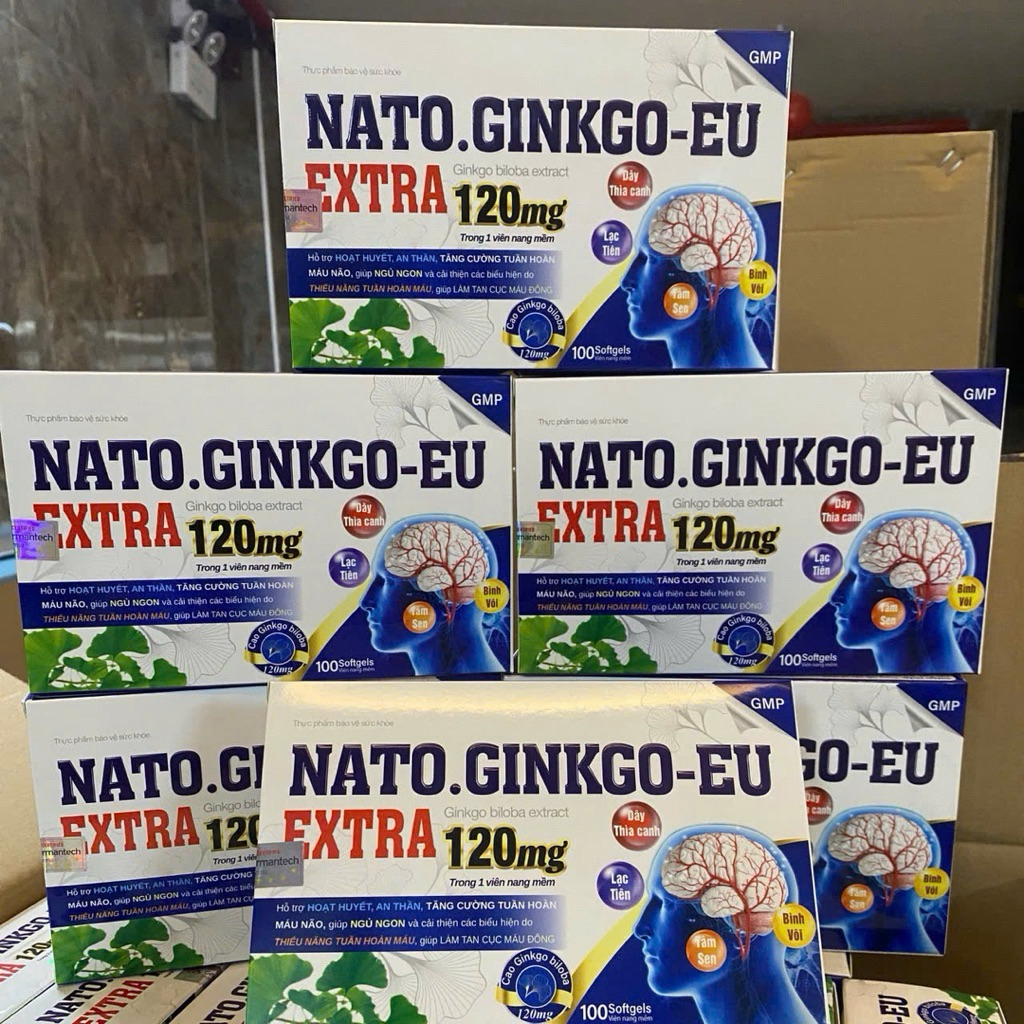 NATO.GINKGO-EU EXTRA 120mg - Hỗ trợ tăng cường tuân hoàn máu náo, giúp ngủ ngon -[ Chính Hãng-Hộp100 viên ]