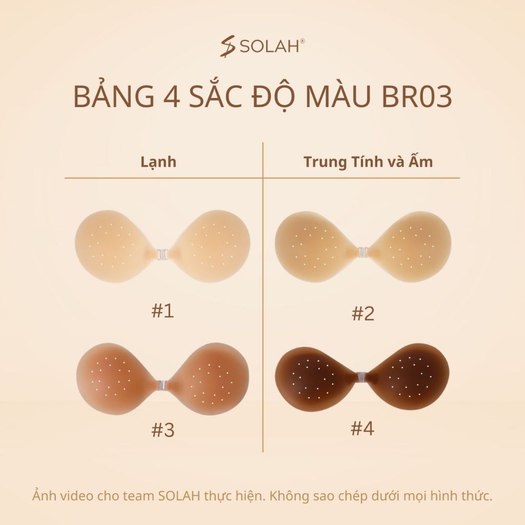Áo Bra Dán Ngực Silicon Có Lỗ SOLAH Chống Mồ Hôi Mặc Bikini Croptop Váy Gel Dính Chắc Bigsize BR03