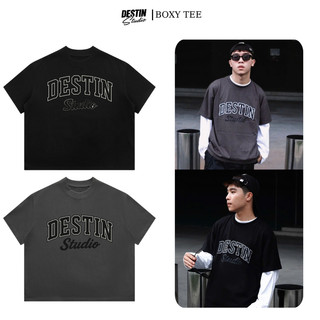 Áo Thun Local Brand DESTIN "Destin" Áo Thun Boxy Form Rộng Unisex 250Gsm Cotton