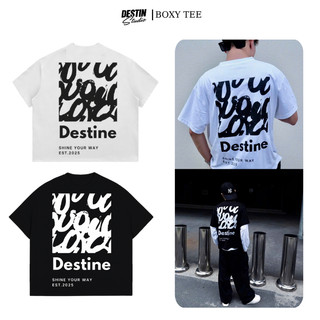 Áo Thun Local Brand DESTIN "EST" Áo Thun Boxy Form Rộng Unisex 250Gsm Cotton
