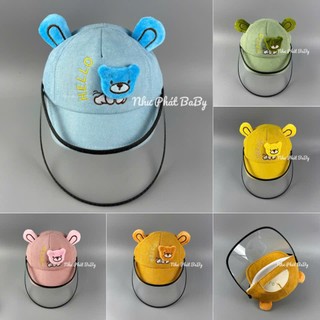 [ 4 THÁNG - 2 TUỔI ] NÓN KẾT TẶNG KÍNH CON GẤU HELLO CHO TRẺ EM - MŨ LƯỠI TRAI CON ẾCH CHO BÉ TRAI BÉ GÁI