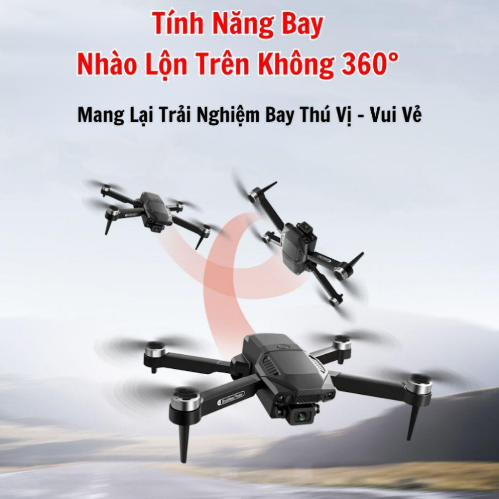 Máy Bay Flycam F198,Drone 2 camera HD trang bị,ĐÔNG CƠ KHÔNG CHỔI THAN,Vị trí được giữ nguyên