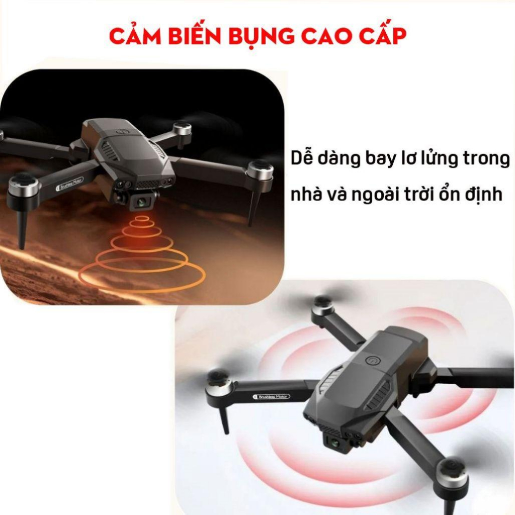 Máy Bay Flycam F198,Drone 2 camera HD trang bị,ĐÔNG CƠ KHÔNG CHỔI THAN,Vị trí được giữ nguyên