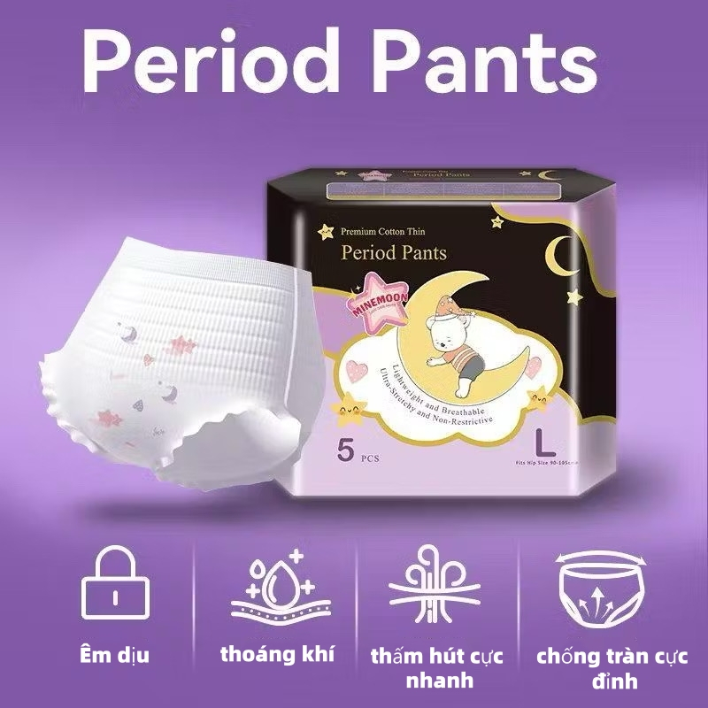 Mua 3 tặng 3 (30 miếng) Băng vệ sinh dạng quần Minemoon & Topsoft chống tràn ban đêm