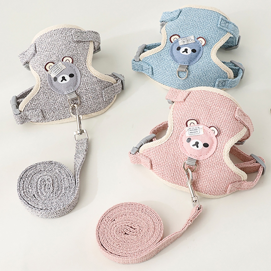Dây Dắt Yếm Mèo Đi Dạo Đai Yếm Xích Chó Poodle Dạng Áo Ngực Cún Becgie Béc To Lớn Con Thú Cưng Chuột Hamster Show Chơi