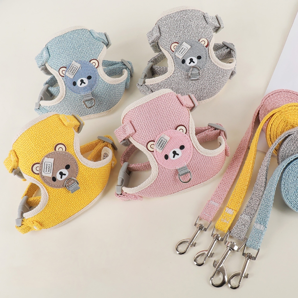 Dây Dắt Yếm Mèo Đi Dạo Đai Yếm Xích Chó Poodle Dạng Áo Ngực Cún Becgie Béc To Lớn Con Thú Cưng Chuột Hamster Show Chơi