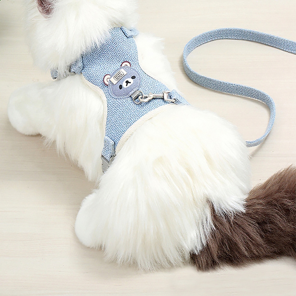 Dây Dắt Yếm Mèo Đi Dạo Đai Yếm Xích Chó Poodle Dạng Áo Ngực Cún Becgie Béc To Lớn Con Thú Cưng Chuột Hamster Show Chơi