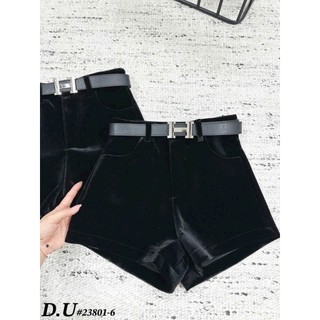 Quần Sooc Nhung Nữ Cạp Cao Kèm Đai Belt QCCC Cao Cấp