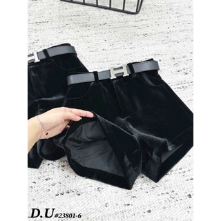 Quần Sooc Nhung Nữ Cạp Cao Kèm Đai Belt QCCC Cao Cấp