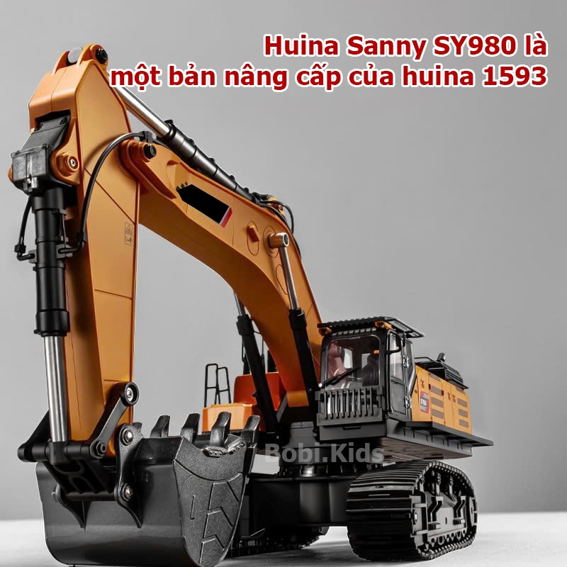 Đồ chơi máy xúc điều khiển từ xa Huina sanny SY980 28 kênh cỡ lớn cao cấp kèm pin sạc giá rẻ, đồ chơi điều khiển từ xa
